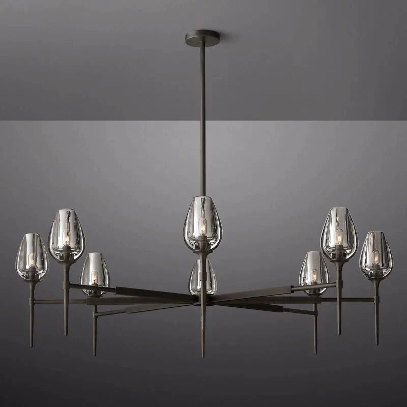 Crystal Tulip Round Chandelier 54'' - thebelacan