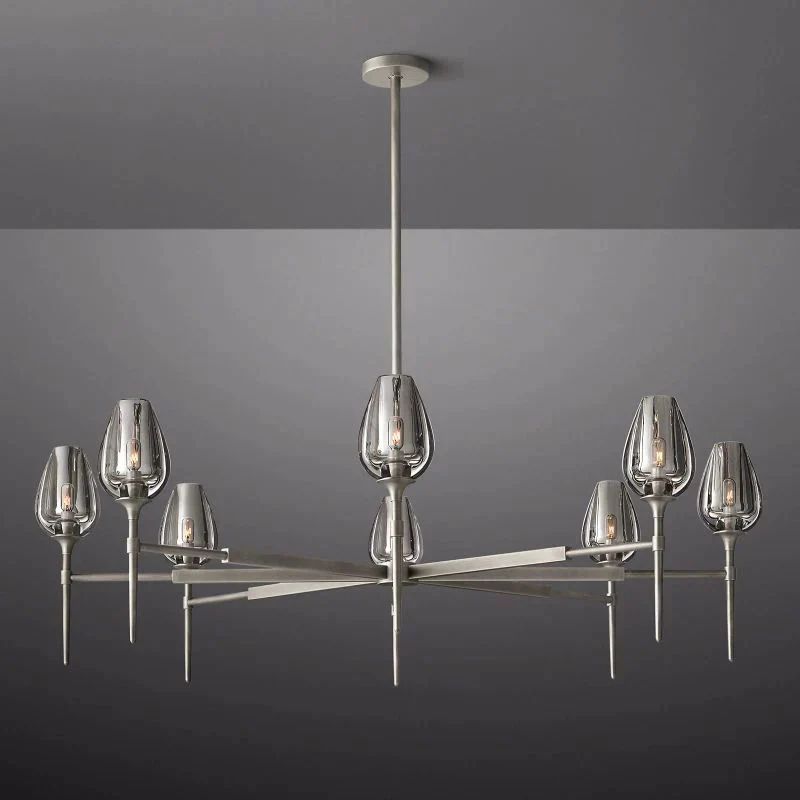 Crystal Tulip Round Chandelier 54'' - thebelacan