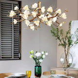 Flower Bloom Branch Brass Chandelier - thebelacan