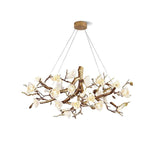 Flower Bloom Branch Brass Chandelier - thebelacan