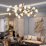 Flower Bloom Branch Brass Chandelier - thebelacan