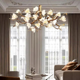 Flower Bloom Branch Brass Chandelier - thebelacan