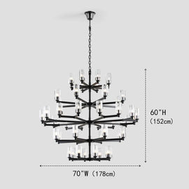 Foyer 5-Tier Crystal Chanderlier 70" W - thebelacan