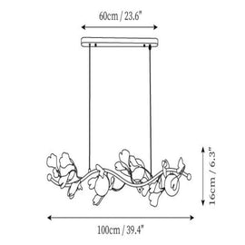 Gingko Glass Chandelier - thebelacan