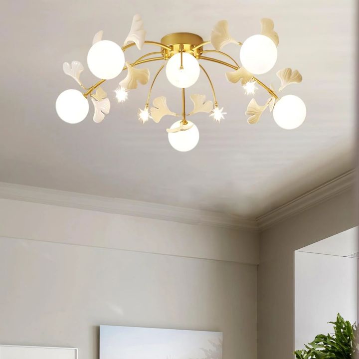 Ginkgo Glass Ceiling Lamp - thebelacan