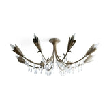 Gothic Viticci Leaf Flushmount 8-Light - Silver - thebelacan