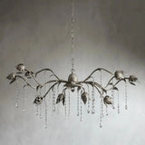 Gothic Viticci Rectangular Chandelier 52 " 61" 71"- Silver - thebelacan