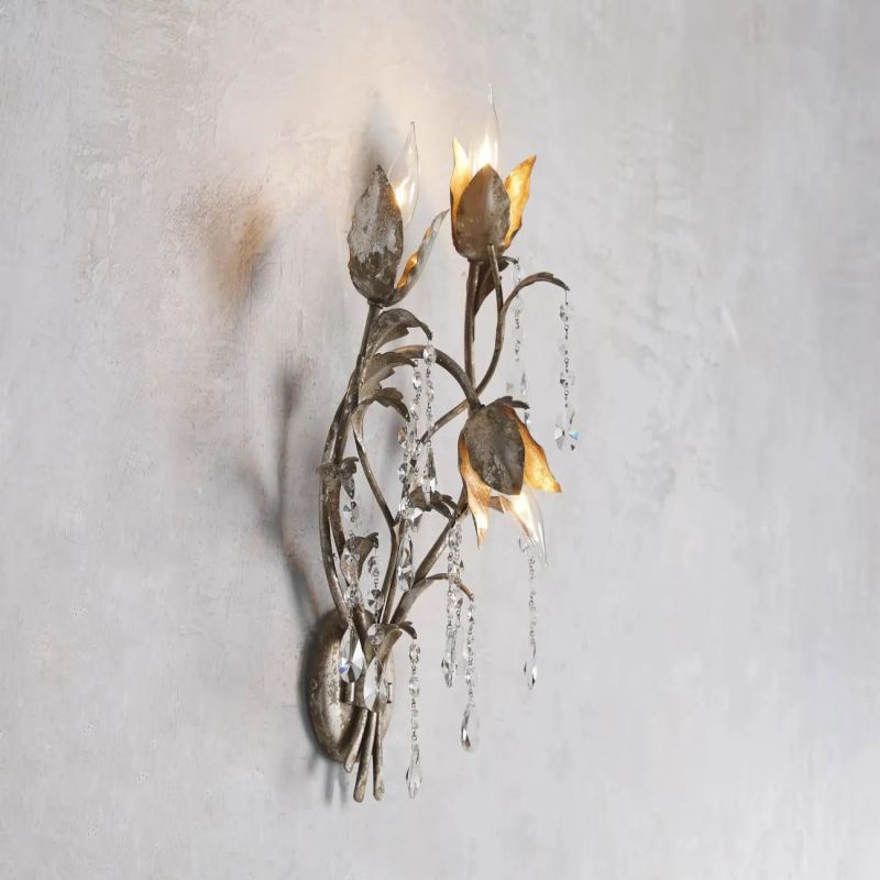 Gothic Viticcio Wall Sconce 3-Light 6-Light - Silver - thebelacan