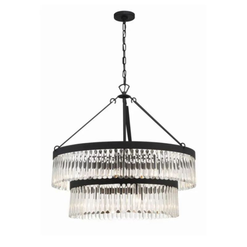 Grent 2-Tier Round  Crystals Chandelier 32" - thebelacan