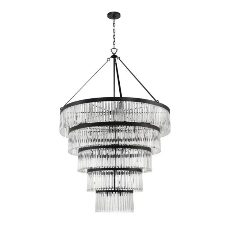 Grent 5-Tier Round Crystal Chandelier 48" - thebelacan