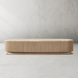 Mulholland Oak Wood & Stone Coffee Table - thebelacan