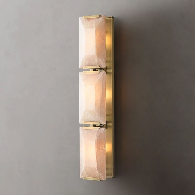 Harson Calcite Triple Sconce - thebelacan