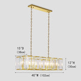 Harson Crystal Rectangular Chandelier - thebelacan