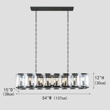 Harson Crystal Rectangular Chandelier - thebelacan