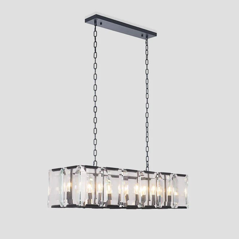 Harson Crystal Rectangular Chandelier - thebelacan