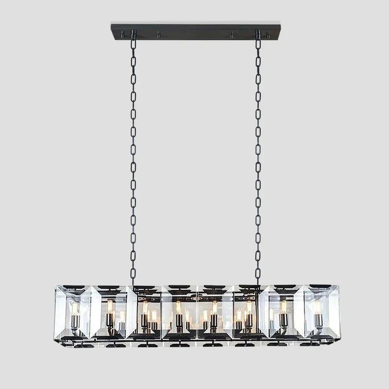 Harson Crystal Rectangular Chandelier - thebelacan