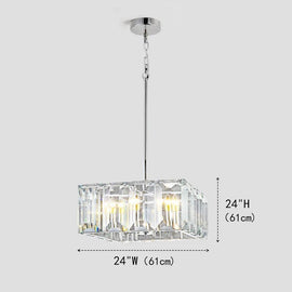 Harson Crystal Square Chandelier 24" - thebelacan