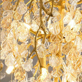 Idyllic Glass Leaves Branch Chandelier - thebelacan