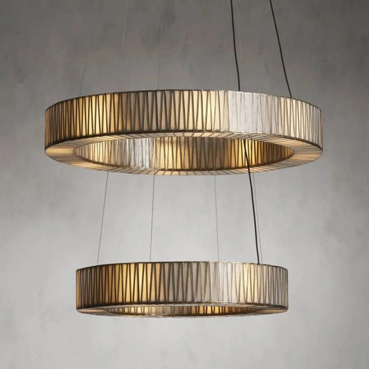 Jeanet 2-Tier Round Chandelier 47"D - thebelacan