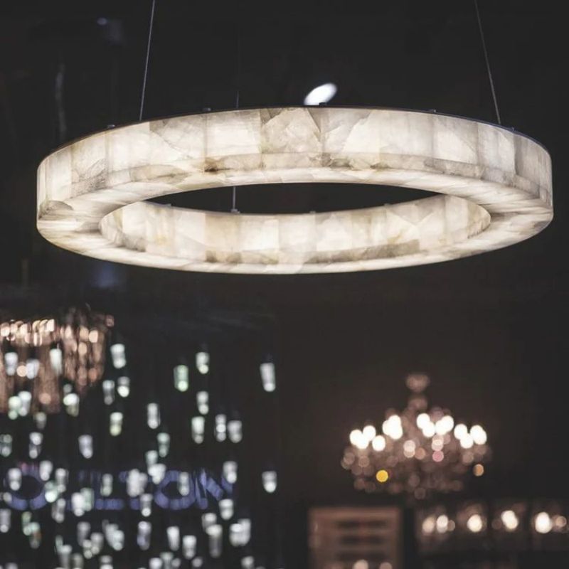 Karen Calcite Ring Chandelier 30"39" - thebelacan