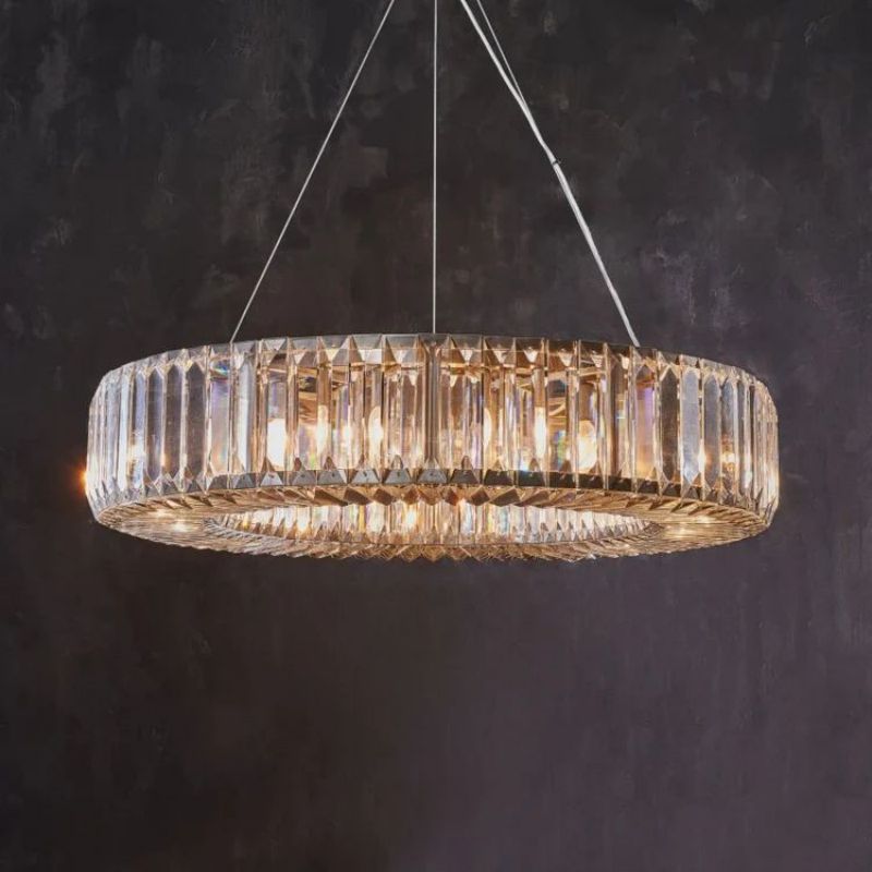 Lita Round Crystals Chandelier - thebelacan