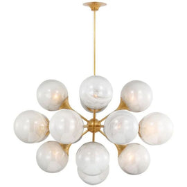 Loya Glass Globes Chandelier 40" - thebelacan