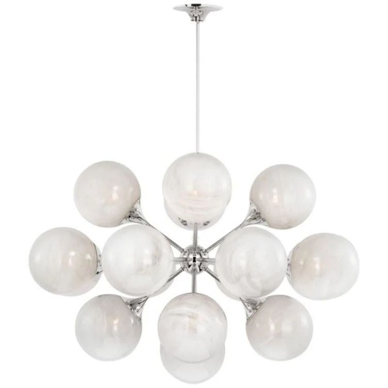 Loya Glass Globes Chandelier 40" - thebelacan