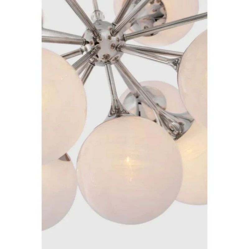 Loya Glass Globes Chandelier 40" - thebelacan