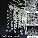 Modern Tree Branch Crystal Chandelier 55"L 30"D 40"D