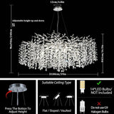 Modern Tree Branch Crystal Chandelier 55"L 30"D 40"D