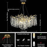 Modern Tree Branch Crystal Chandelier 55"L 30"D 40"D - thebelacan