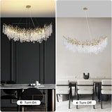 Modern Tree Branch Crystal Chandelier 55"L 30"D 40"D - thebelacan