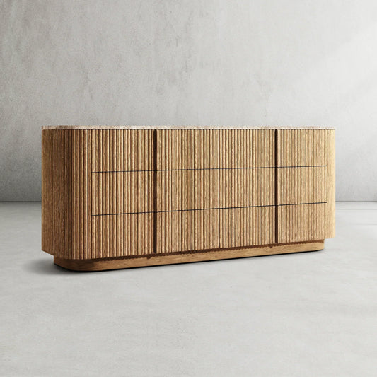 Mulholland Modern Stone 6-Drawer Dresser - thebelacan