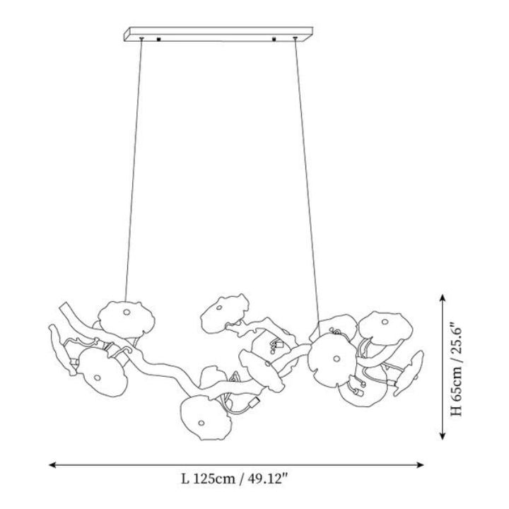 Nenefar Blooming Branch Chandelier - thebelacan