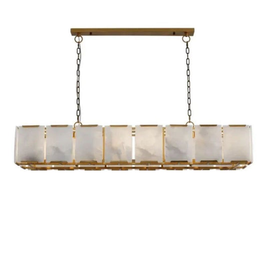 Ole Rectangle Chandelier Alabaster - thebelacan