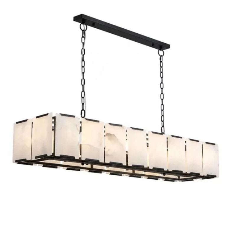 Ole Rectangle Chandelier Alabaster - thebelacan