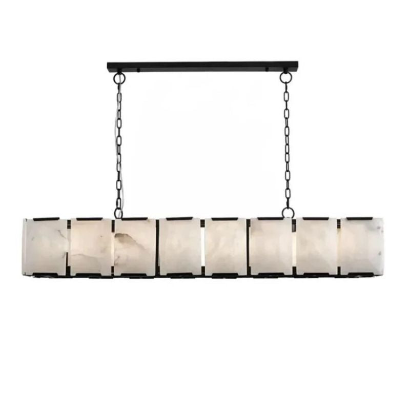 Ole Rectangle Chandelier Alabaster - thebelacan