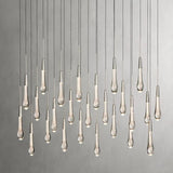 Raindrop Glass Solitaire Linear Chandelier - thebelacan