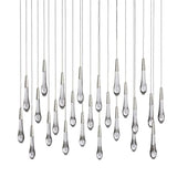 Raindrop Glass Solitaire Linear Chandelier - thebelacan