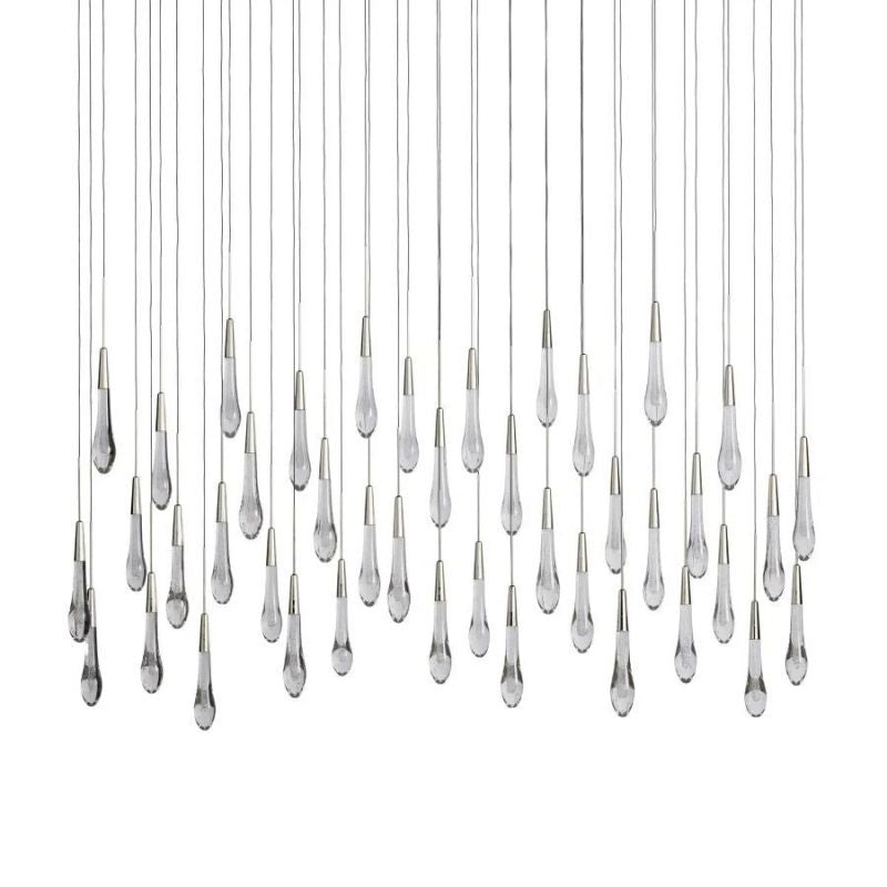 Raindrop Glass Solitaire Linear Chandelier - thebelacan