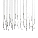 Raindrop Glass Solitaire Linear Chandelier - thebelacan