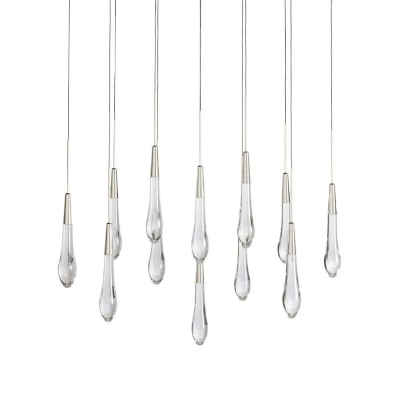 Raindrop Glass Solitaire Linear Chandelier - thebelacan