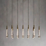 Raindrop Glass Solitaire Linear Chandelier - thebelacan