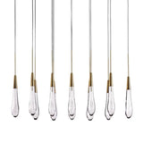 Raindrop Glass Solitaire Linear Chandelier - thebelacan