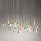 Raindrop Glass Solitaire Linear Chandelier - thebelacan