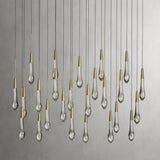 Raindrop Glass Solitaire Linear Chandelier - thebelacan