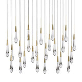 Raindrop Glass Solitaire Linear Chandelier - thebelacan