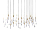 Raindrop Glass Solitaire Linear Chandelier - thebelacan