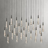 Raindrop Glass Solitaire Linear Chandelier - thebelacan