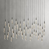 Raindrop Glass Solitaire Linear Chandelier - thebelacan